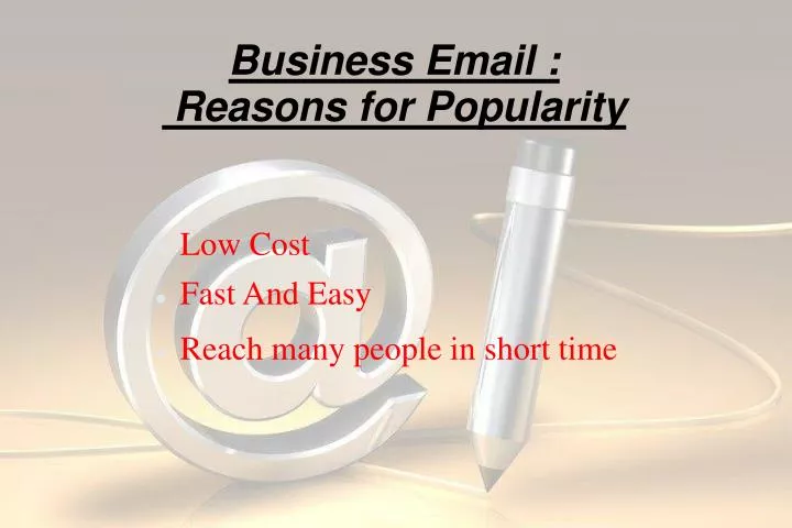 business email reasons for popularity