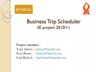 Business Trip Scheduler SE project 2010/11