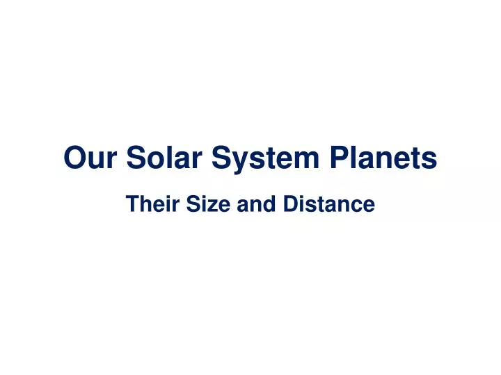 our solar system planets