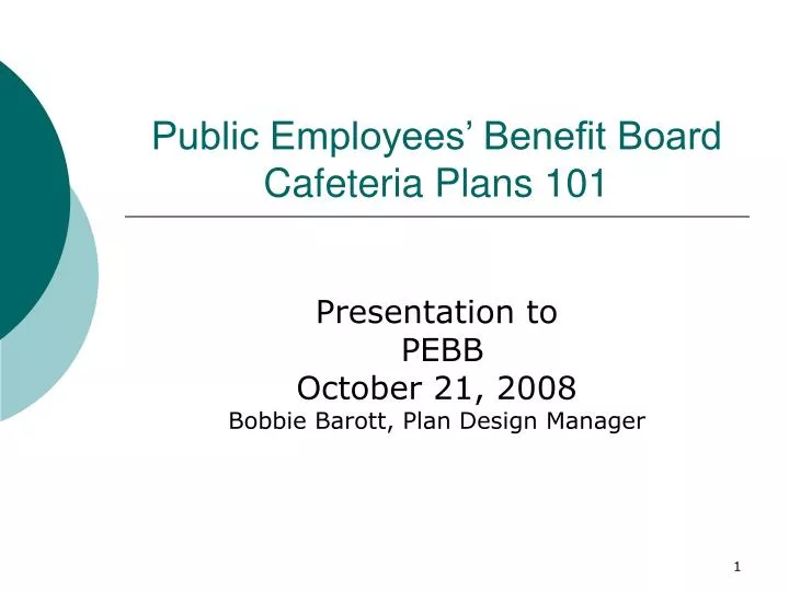 public employees benefit board cafeteria plans 101