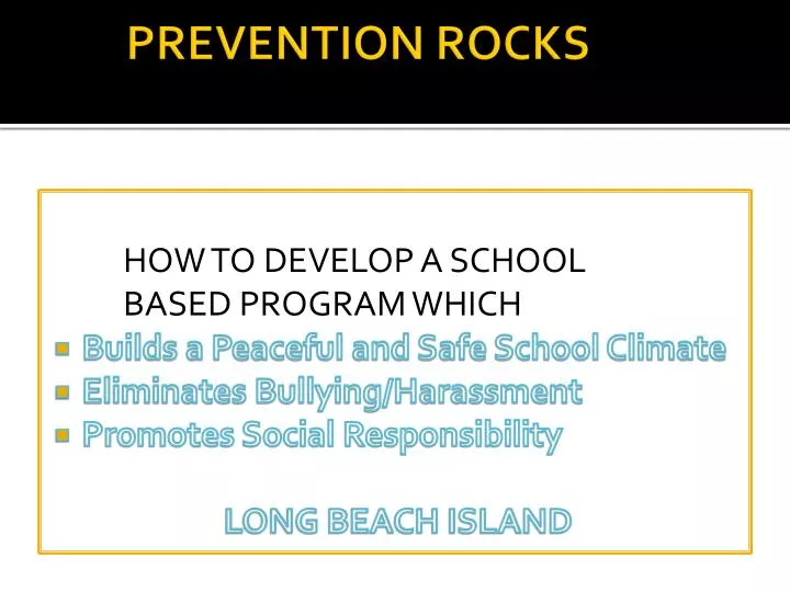 prevention rocks