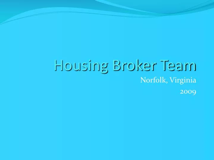 housing broker team