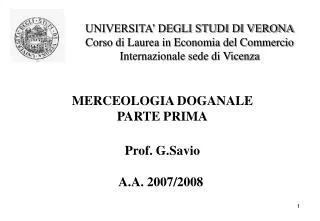 merceologia doganale parte prima