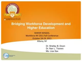 Bridging Workforce Development and Higher Education