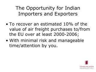 The Opportunity for Indian Importers and Exporters
