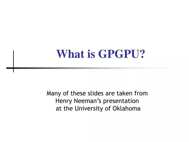 what is gpgpu