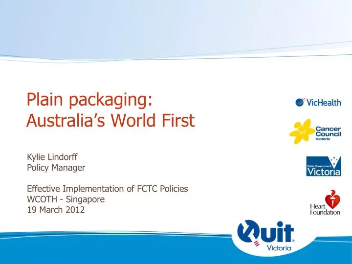 plain packaging australia s world first