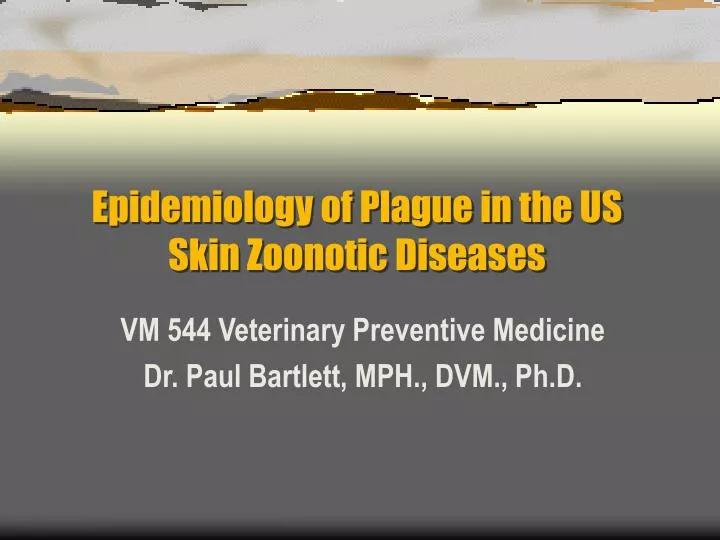 epidemiology of plague in the us skin zoonotic diseases