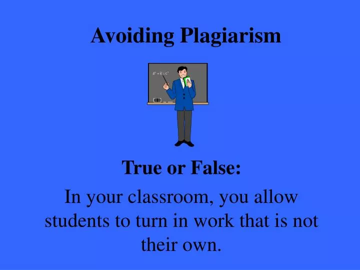 avoiding plagiarism