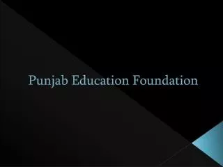 Punjab Education Foundation