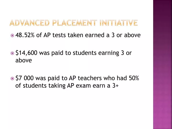 advanced placement initiative