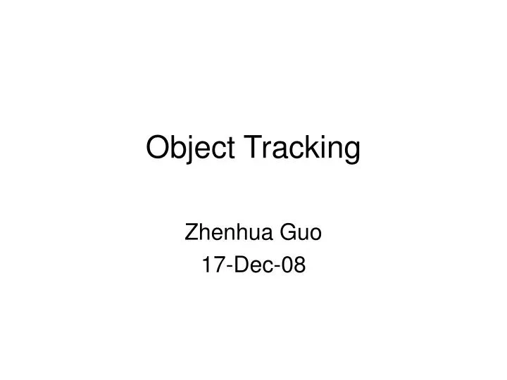 object tracking