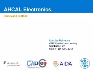 AHCAL Electronics .