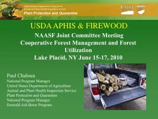 USDA APHIS &amp; FIREWOOD