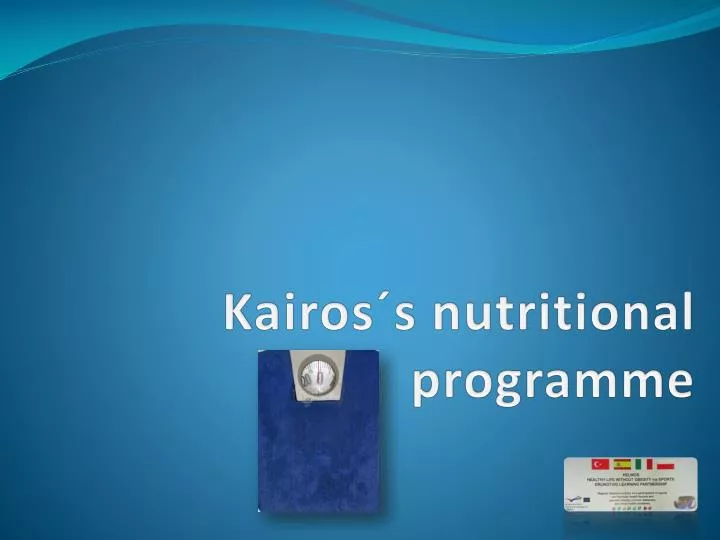 kairos s nutritional programme