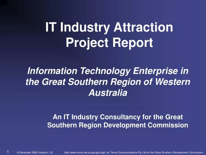it industry attraction project report