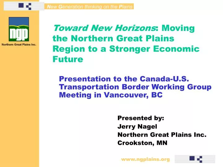toward new horizons moving the northern great plains region to a stronger economic future