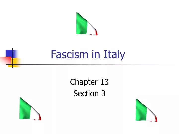 fascism in italy