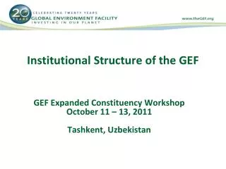 Institutional Structure of the GEF