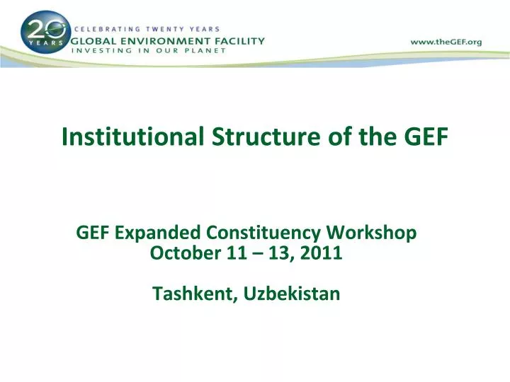 institutional structure of the gef