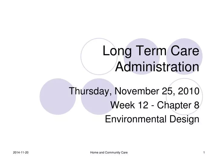 long term care administration