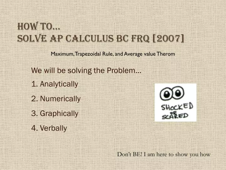 how to solve ap calculus bc frq 2007