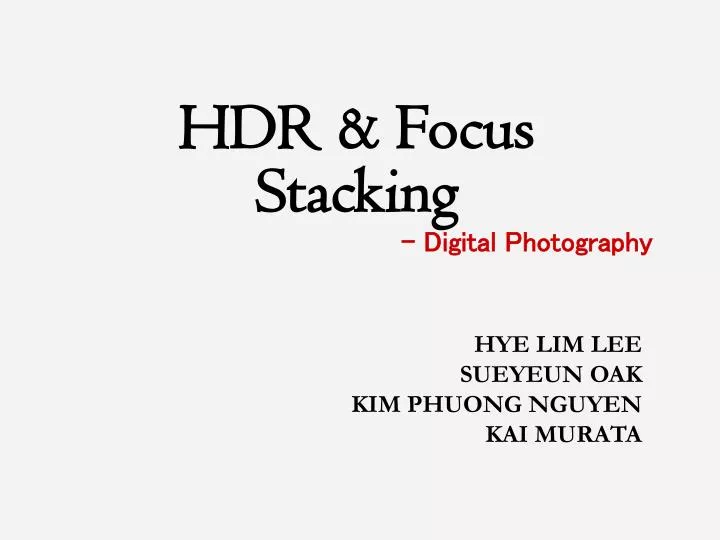 hdr focus stacking