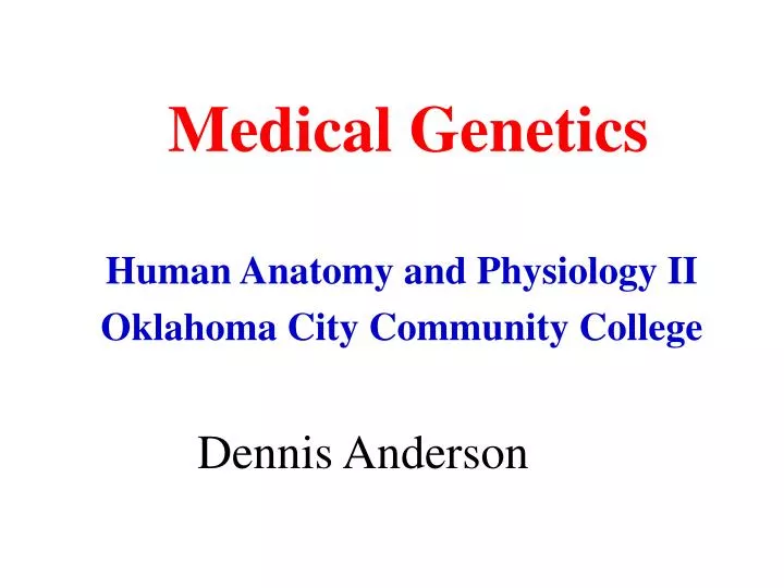 medical genetics
