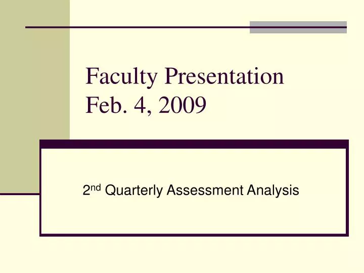 faculty presentation feb 4 2009