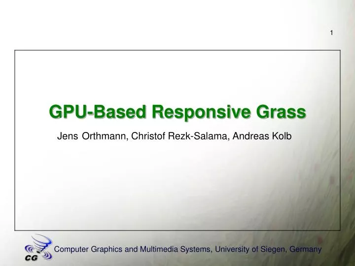 gpu based responsive grass