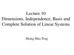 Understanding Linear Independence and Complete Solutions of Linear Systems - slide 1