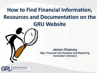 How to Find Financial Information, Resources and Documentation on the GRU Website