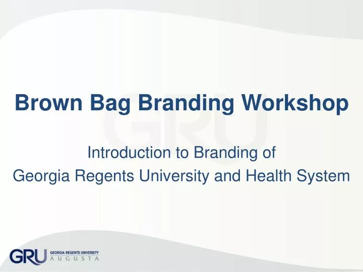brown bag branding workshop