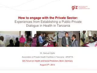 Dr. Samuel Ogillo Association of Private Health Facilities in Tanzania - APHFTA