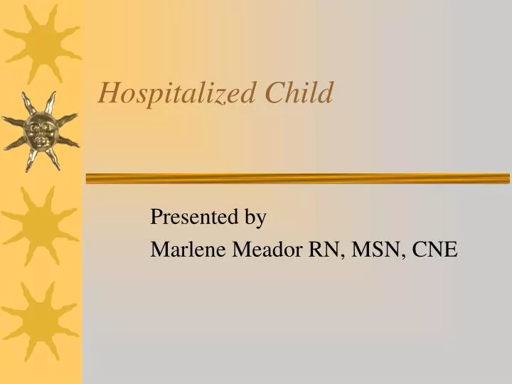 hospitalized child