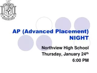 AP (Advanced Placement) NIGHT