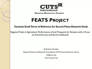 FEATS Project Tanzania: Draft Terms of Reference for Second Phase Research Study
