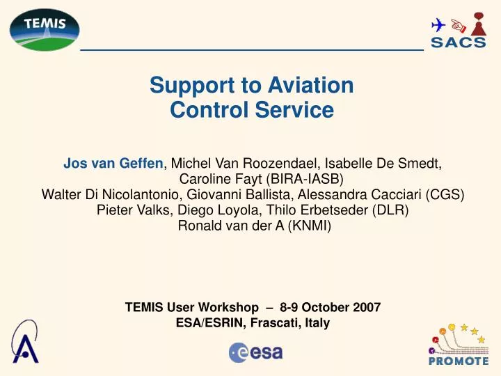 support to aviation control service