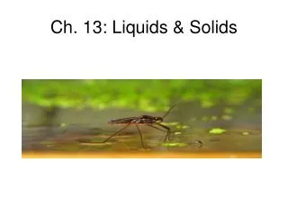 ch 13 liquids solids