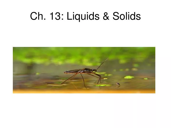 ch 13 liquids solids