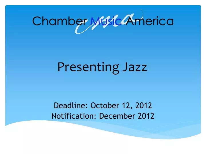 presenting jazz