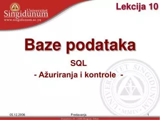 baze podataka