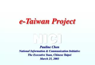 e-Taiwan Project