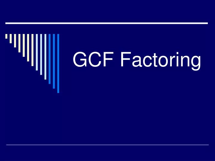 gcf factoring