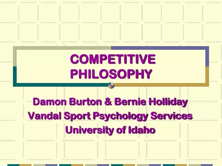 competitive philosophy