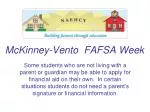 McKinney-Vento FAFSA Week: Get Your Ticket to Your Future! - slide 1