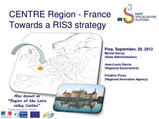 CENTRE Region - France Towards a RIS3 strategy