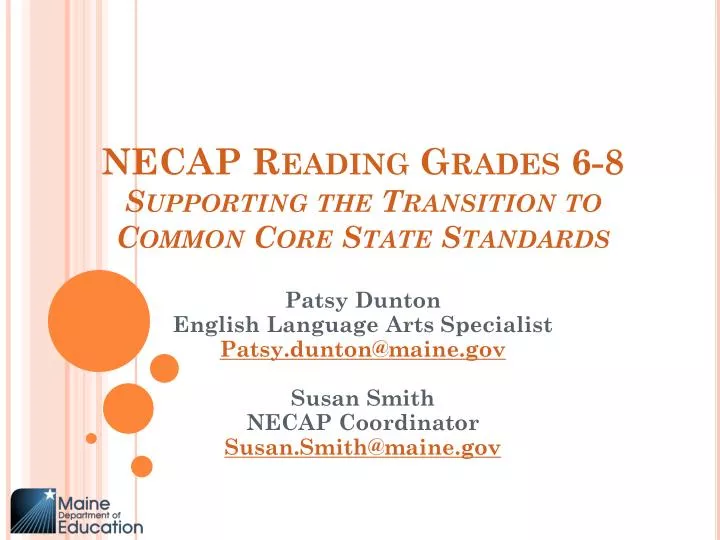 necap reading grades 6 8 supporting the transition to common core state standards