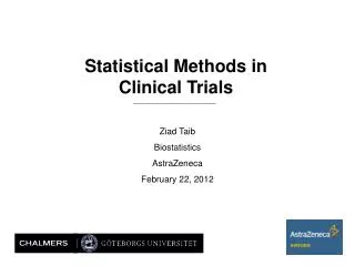 Statistical Methods in Clinical Trials