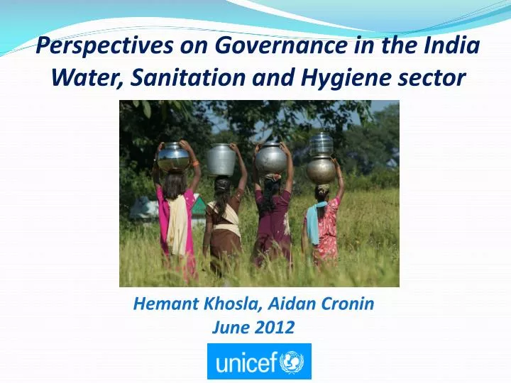 perspectives on governance in the india water sanitation and hygiene sector